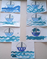 Рисование "Морские волны" Рисование "Морские волны".